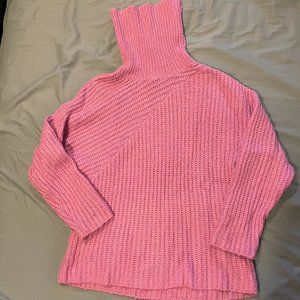 Chelsea28 Oversized Pink Knit Turtleneck